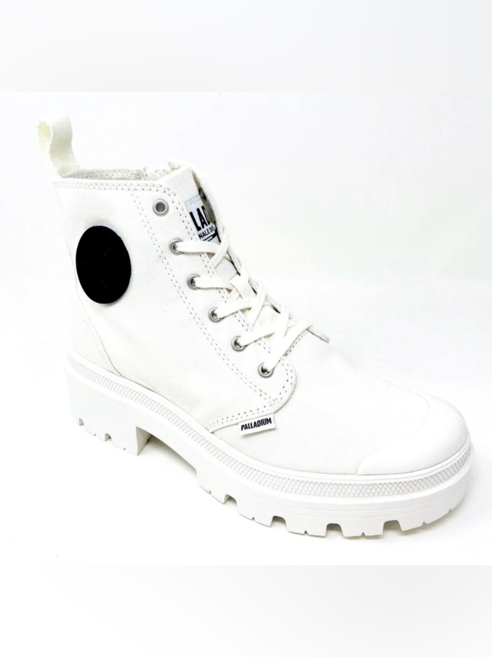 Palladium Pallabase Twill Star White Platform Boots 96907 various sizes NIB